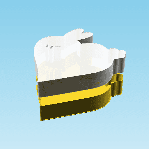 Fluffy Hearts Lo N, nestable box (v3) 3d model