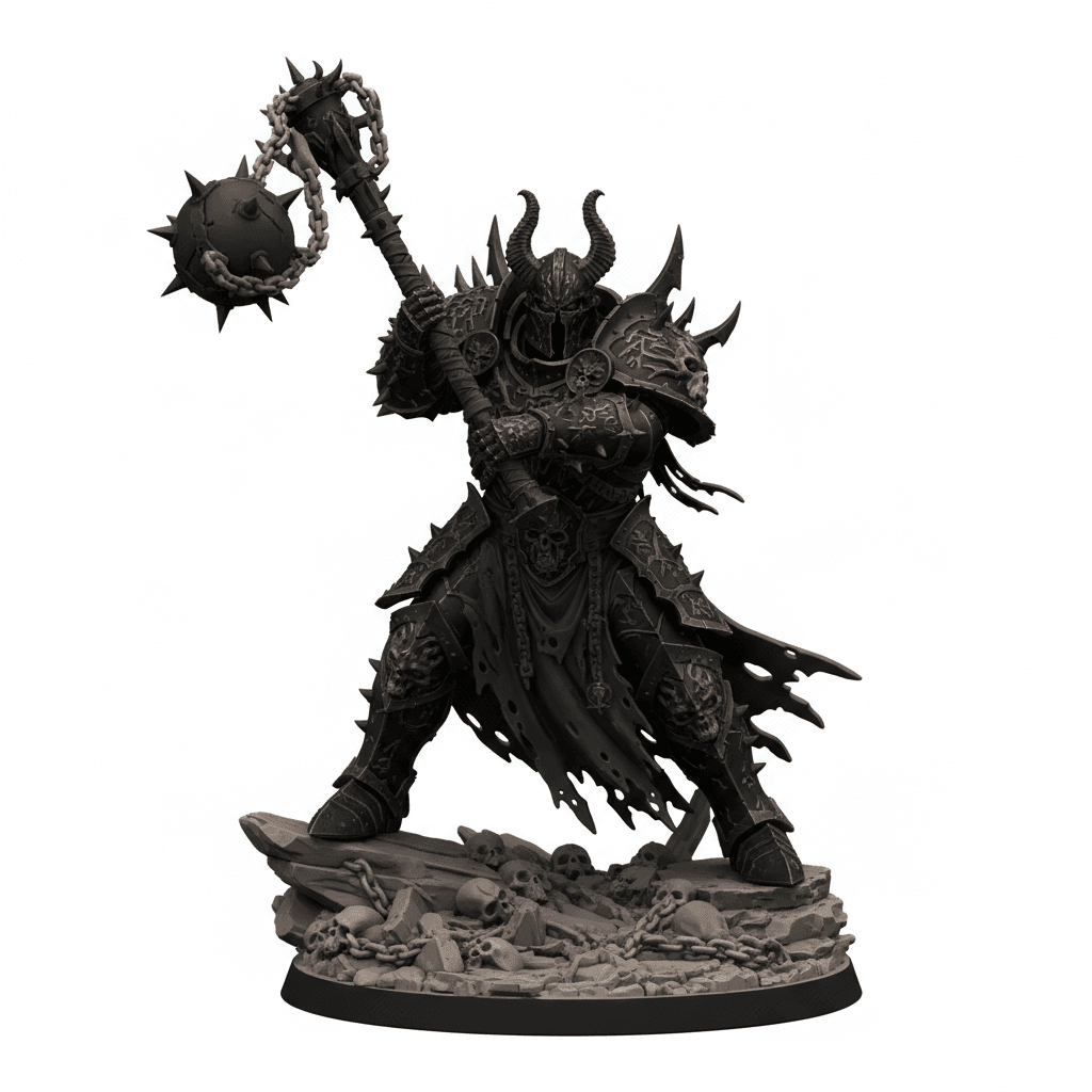 Chaos Execution Knight Giant Flail Premium STL Download 3d model