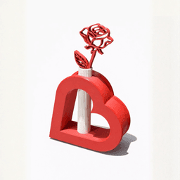 HEART VASE / VALENTINES VASE / MODERN HOMEDECOR / SMALL GIFT / VALENTINES DAY 3d model