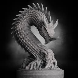 Blue Dragon bust (Pre-Supported) 3d model