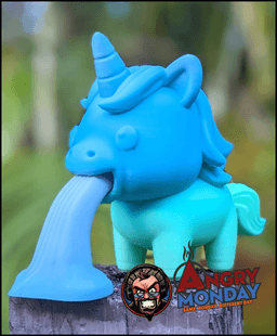Puking Unicorn - Whimsical Weirdness in 3D! 3d model