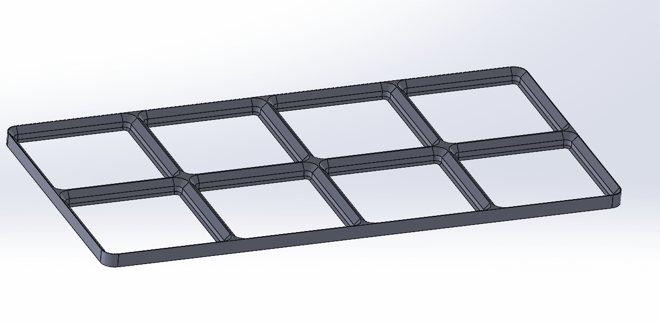 Solidworks 2022 Parametric Baseplate for Voidstar Lab's Gridfinity 3d model