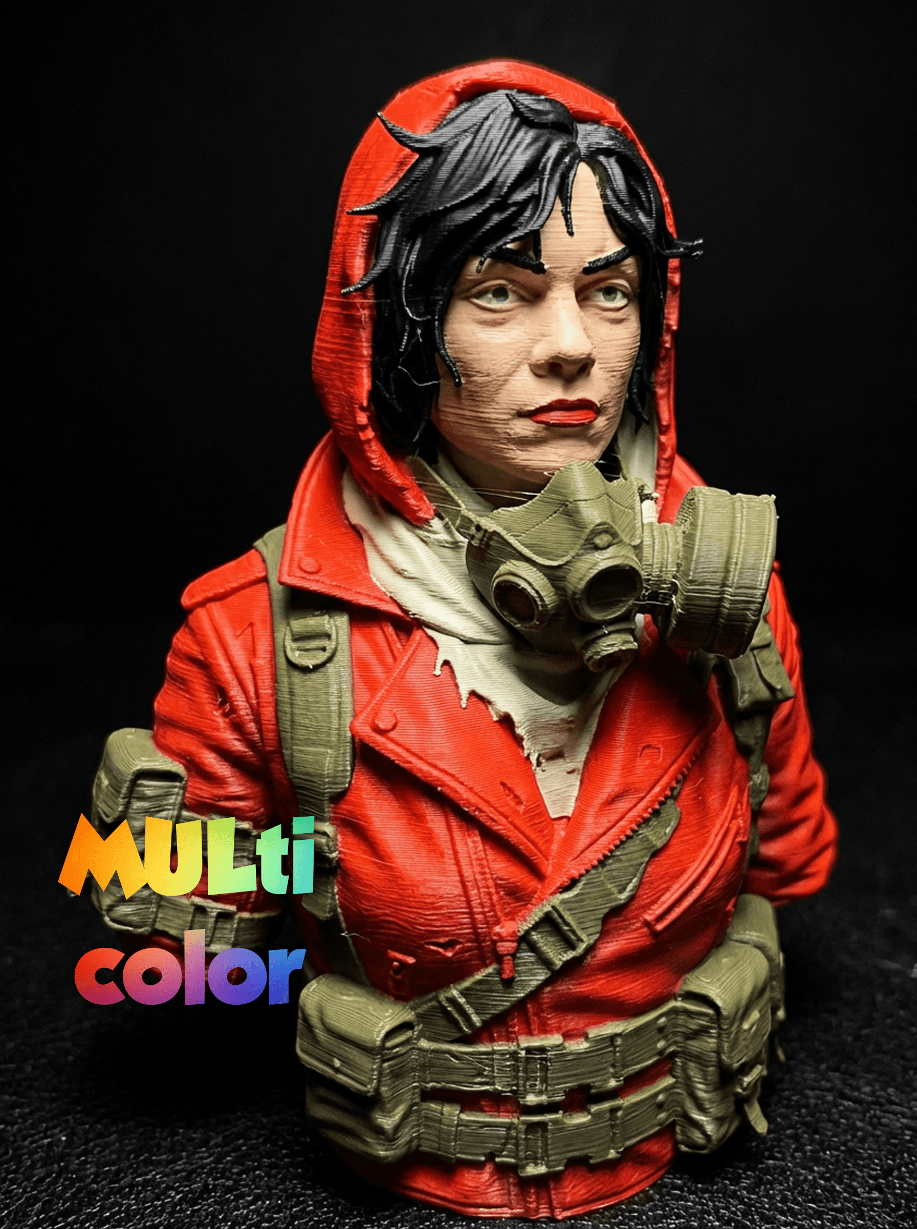 Apocalypse Survivor Bust Multi-Color 3MF | Sci-Fi Statue | Bambu Ready 3d model
