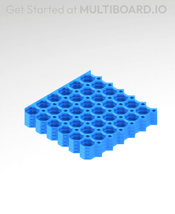 6x6 MU - Left Grid Interfitted - MultiBoard Octagon Plate - 4x Ironing Stack 3d model