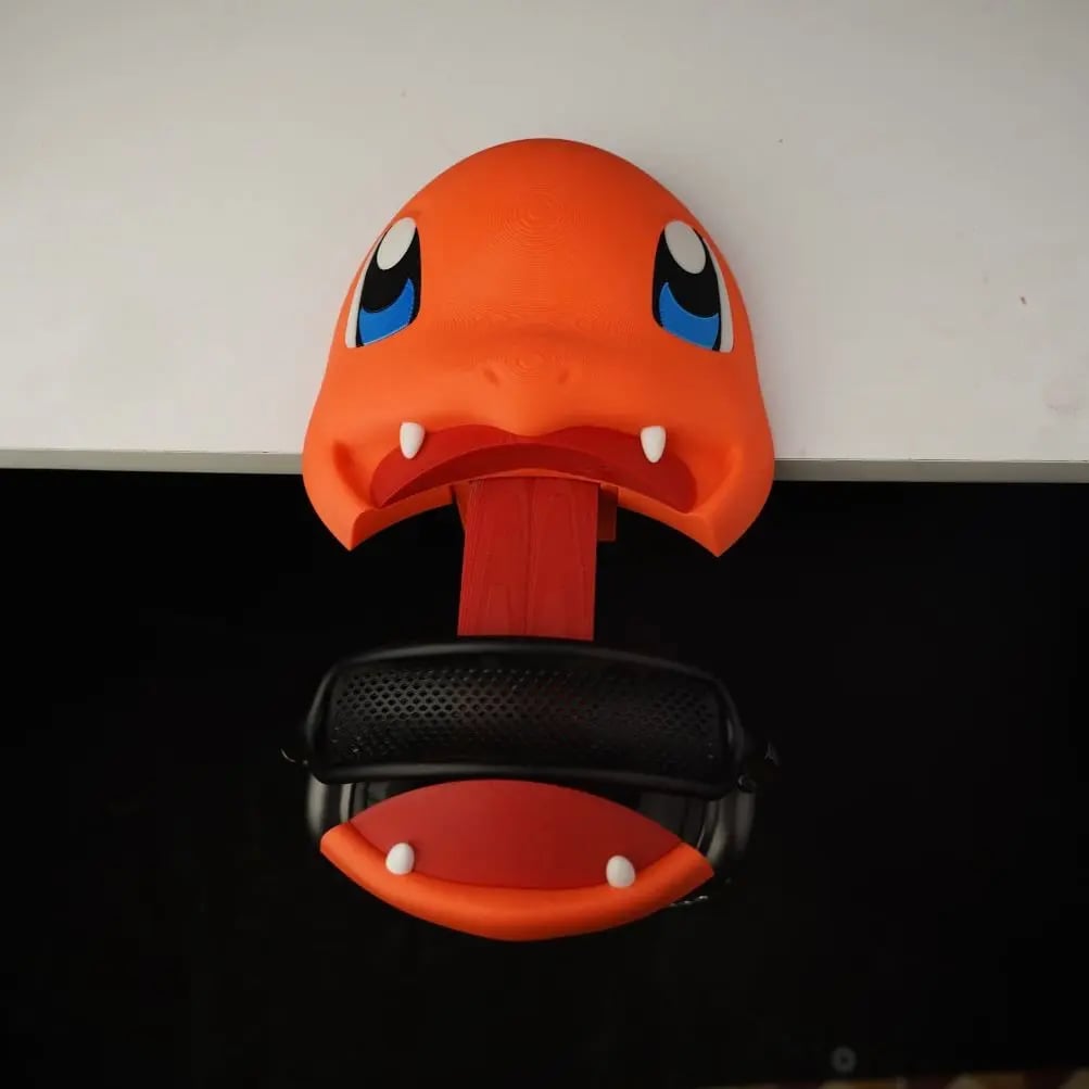 Charmander Headphone Holder - Multipart 3d model