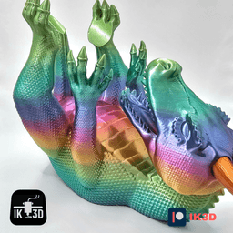 Dragon Wine Bottle Holder / No Supports 3d model