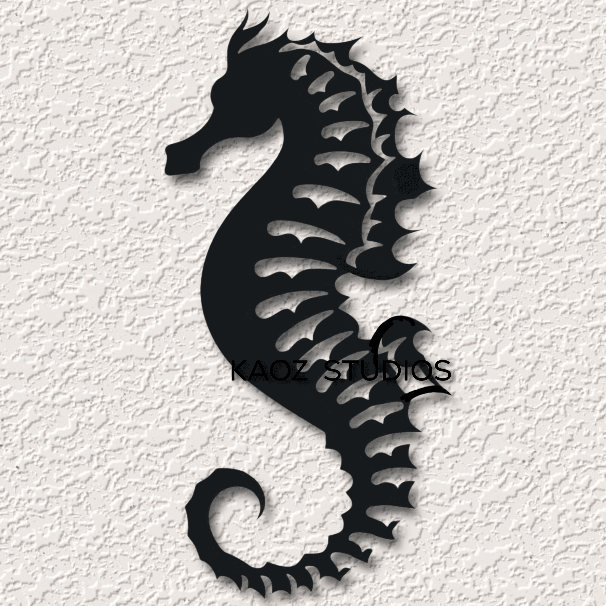 seahorse wall art ocean wall decor sea life decoration beach house deco 3d model