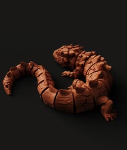 Crystal Spiked Lizard | Articulated Reptile Toy | Multi-Color Flexi Monster | Gemstone Dragon Sculpt 3d model