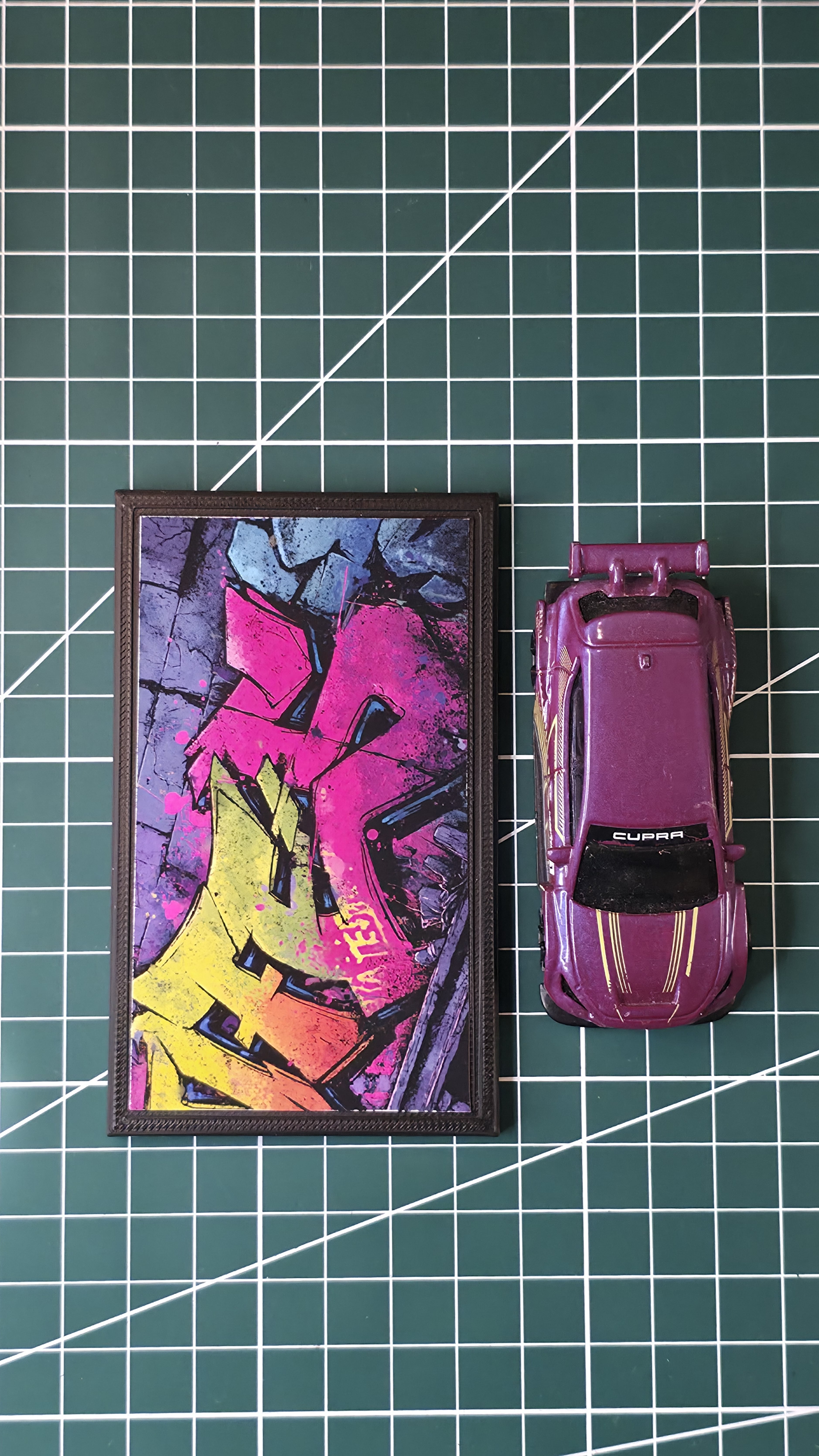 1/64 Scale Magnetic Car Display STL Files | Modular Wall Mount 3d model