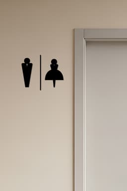 WC, Toilet Sign, Restroom 3d model