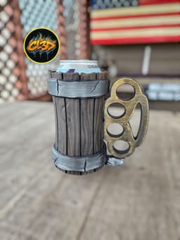 Medieval Brass Knuckles Can Koozie - 12oz & Tallboy 3d model