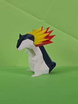 Typhlosion Low Poly Pokemon 3d model
