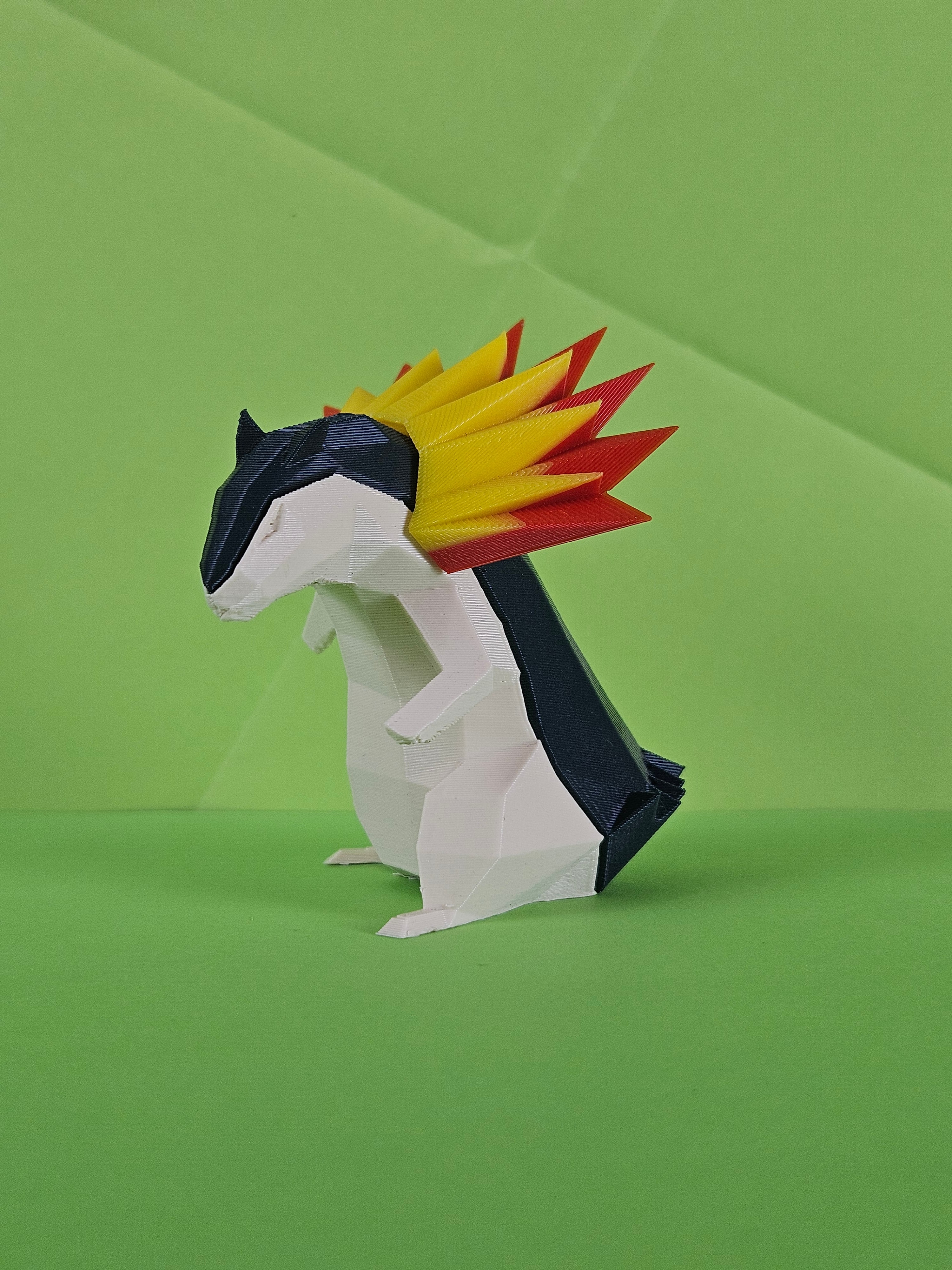 Typhlosion Low Poly Pokemon 3d model