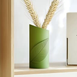 Sage Leaf Vase – Minimalist Leaf Design Home Decor 3d model
