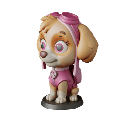 Skye Paw Patrol - Free Sample STL Kids Cartoon | Full 13-Character Bundle on Profile 3d model