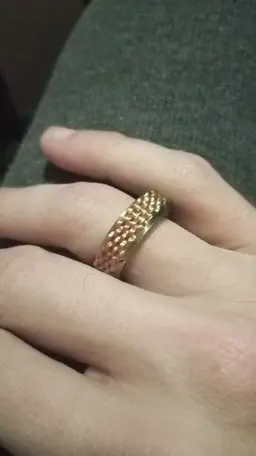 Fidget Ring Swirl & Knitted Fidget ring 3d model