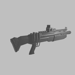 Modern Shotgun Miniature STL File v2 3d model