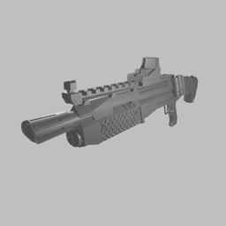 Modern Shotgun Miniature STL File v2 3d model