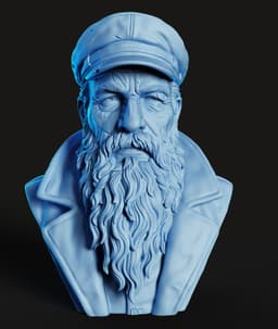 Sea Captain Bust STL | Character Bust 3D Print | Weathered 3d model