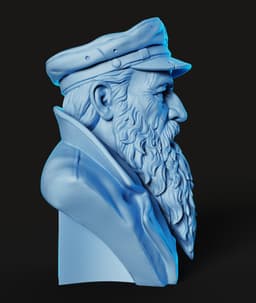 Sea Captain Bust STL | Character Bust 3D Print | Weathered 3d model