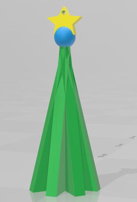 A Christmas tree decoration in the shape of a fir tree.stl 3d model