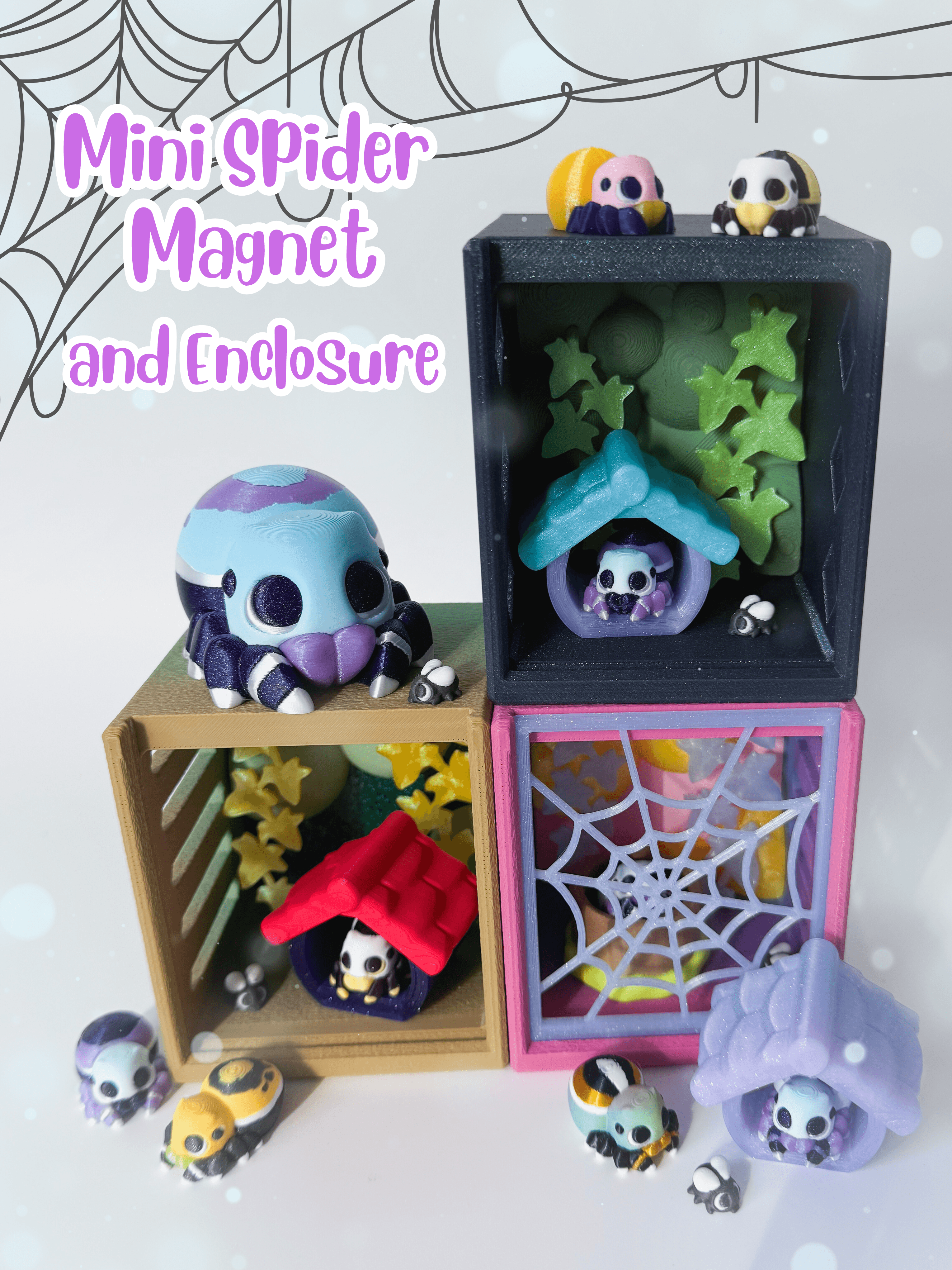 Mini Spider and Enclosure 3d model