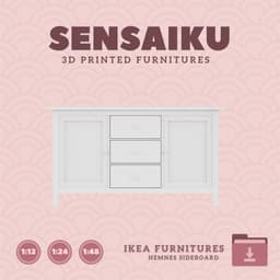 Miniature Replica HEMNES Sideboard for Dollhouse - IKEA (1:12,24,48) 3d model