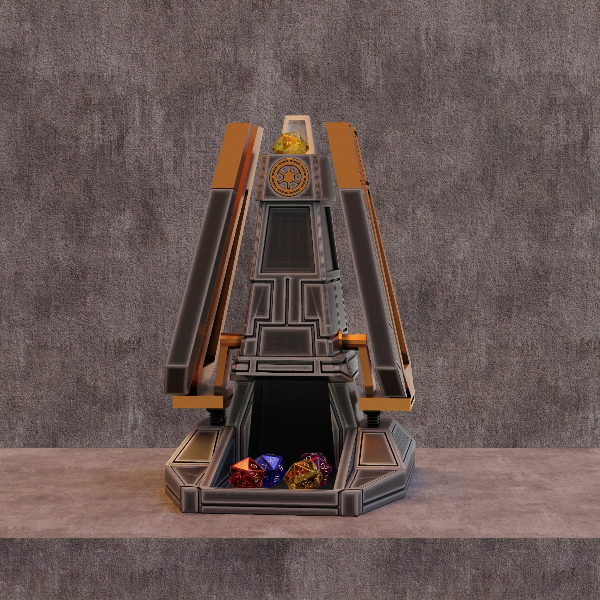 Sci-fi Spaceship Dice Tower 3d model