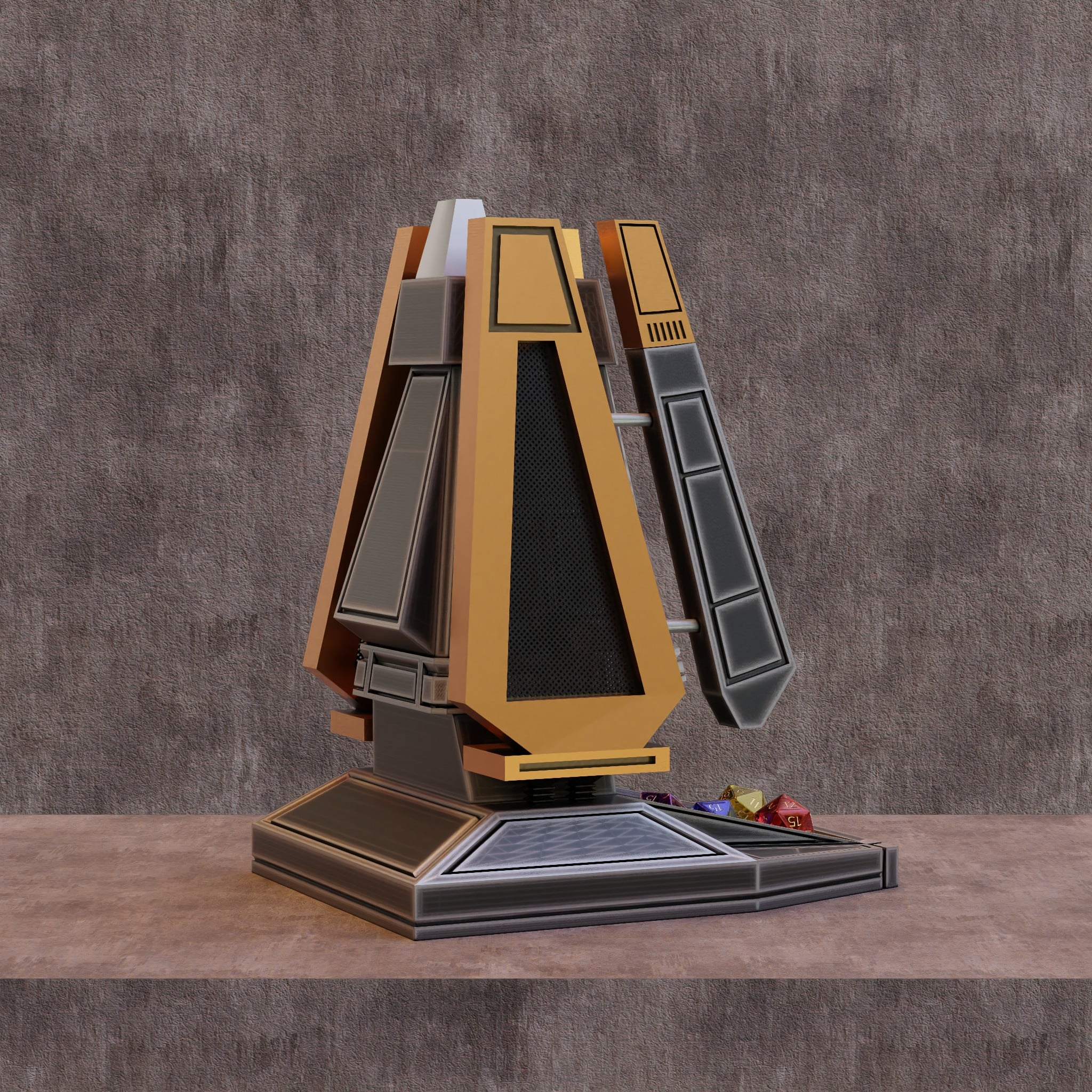 Sci-fi Spaceship Dice Tower 3d model
