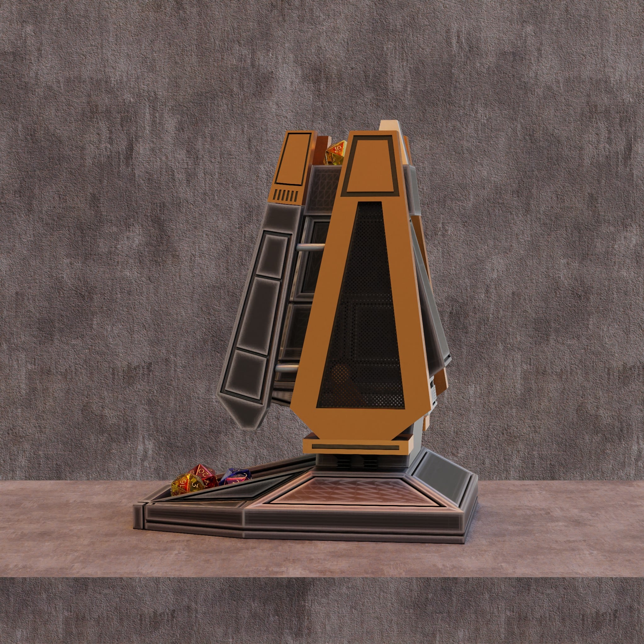 Sci-fi Spaceship Dice Tower 3d model