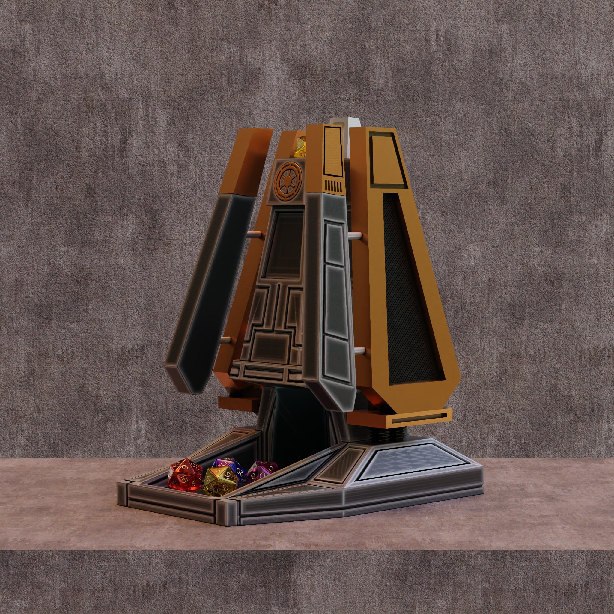 Sci-fi Spaceship Dice Tower 3d model