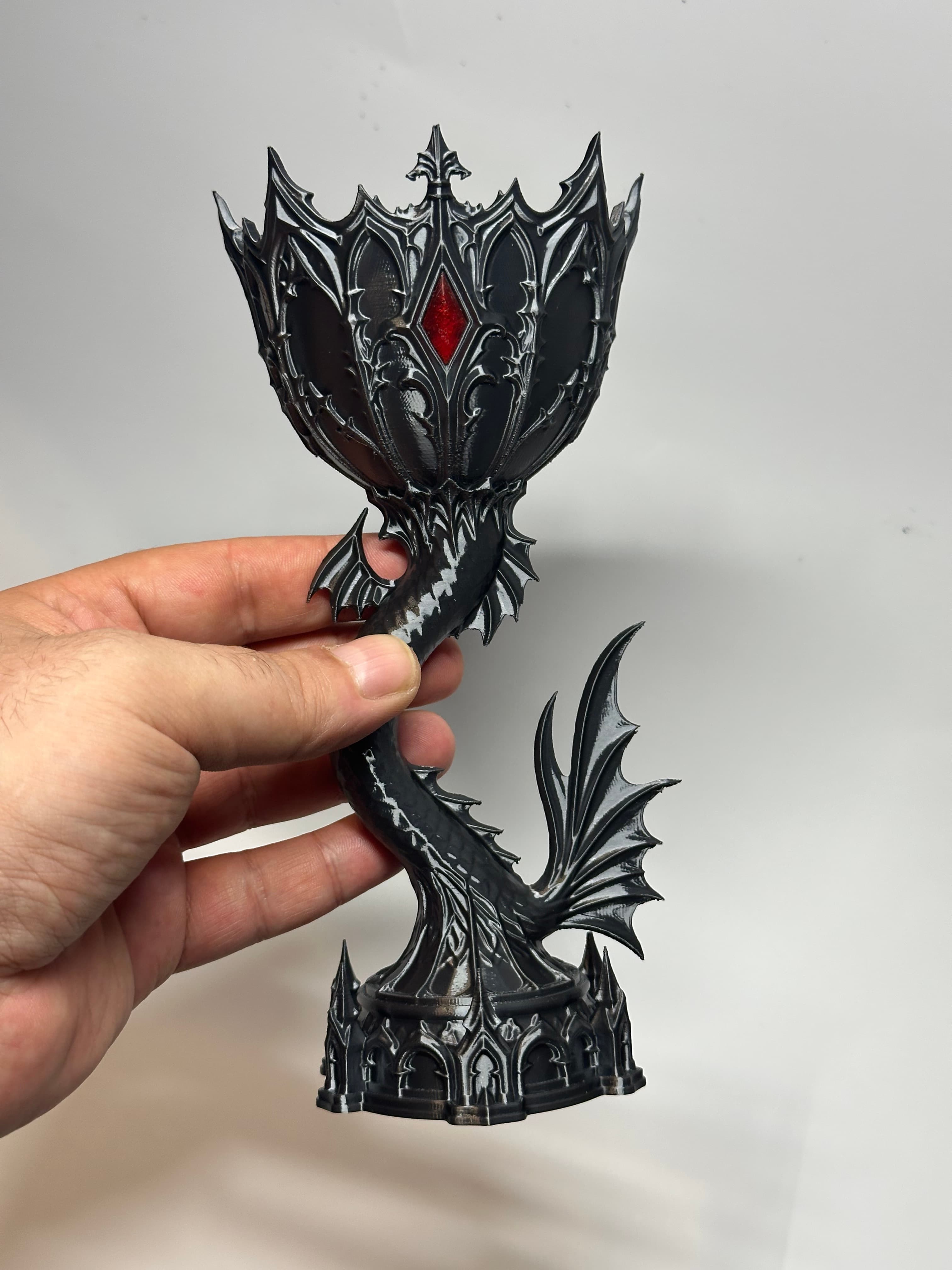 Gothic Abyss Chalice – Dark Fantasy Dragon Goblet 3d model