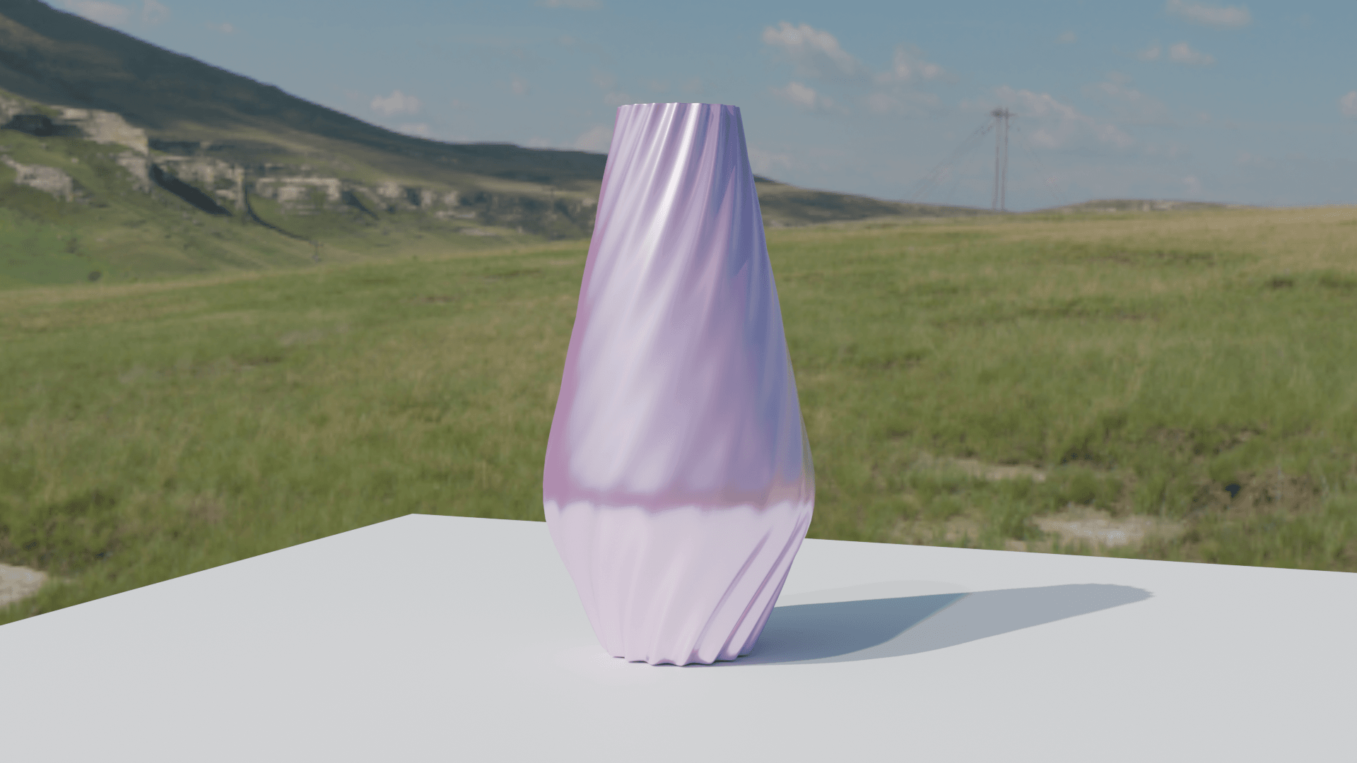 Twisted Elegance Spiral Vase – Modern Decorative 3D Printable Flower Vase Smooth Parametric Twists 3d model