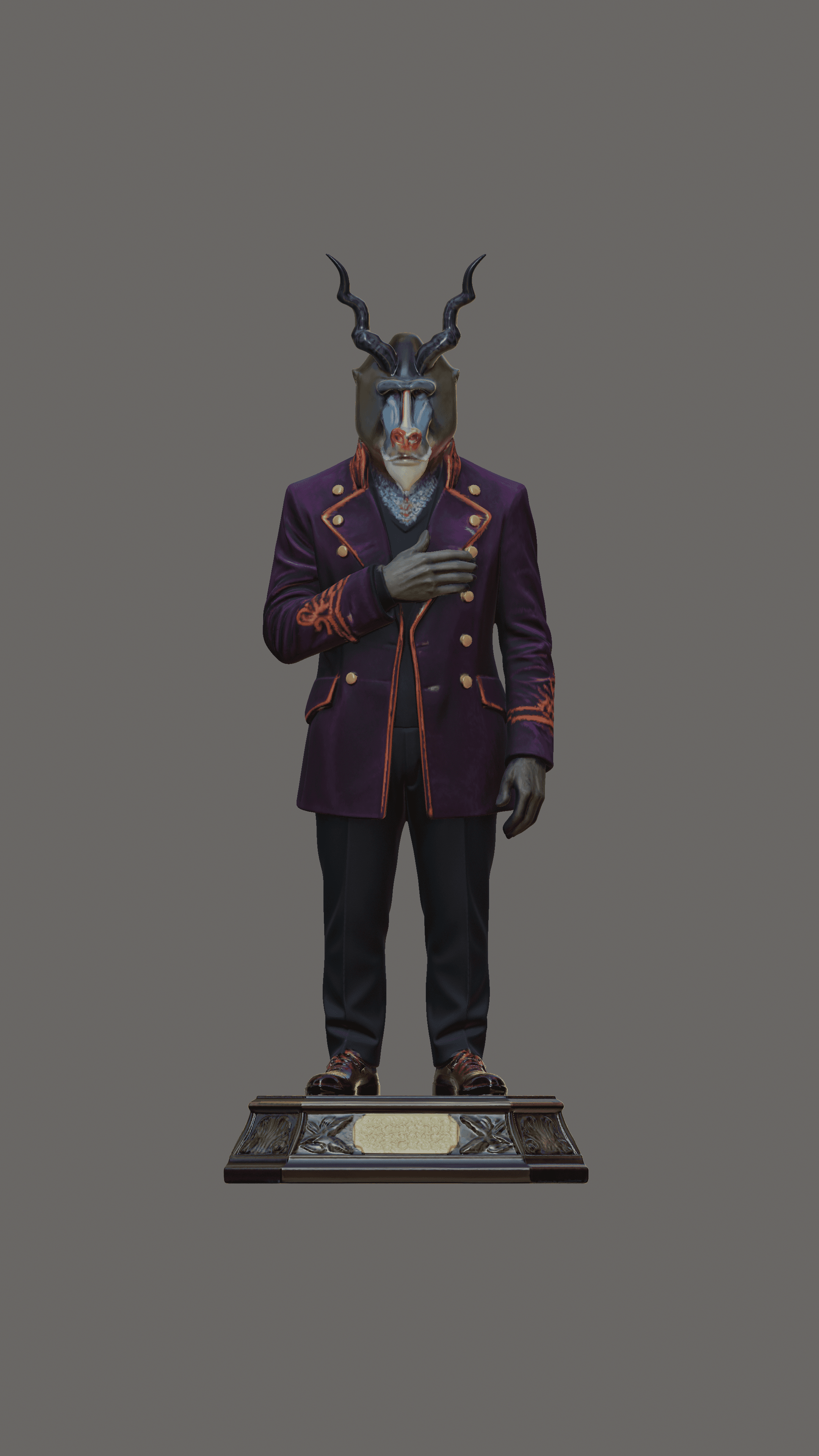 Regis Mandrillus-Rex (The Sovereign Wild Collection) 3d model