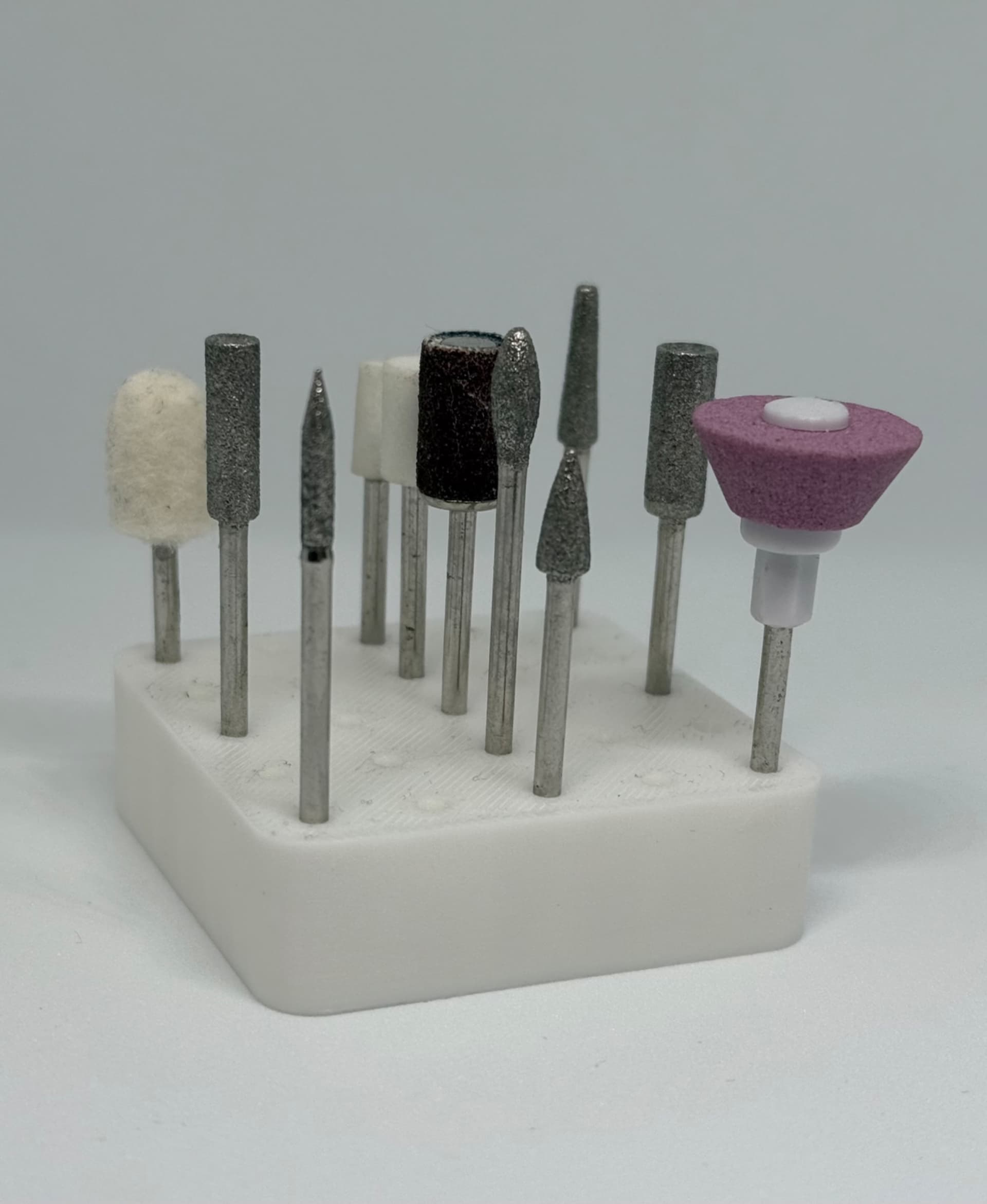 NAIL DRILL BIT HOLDER/STAND (25 BITS) 3d model