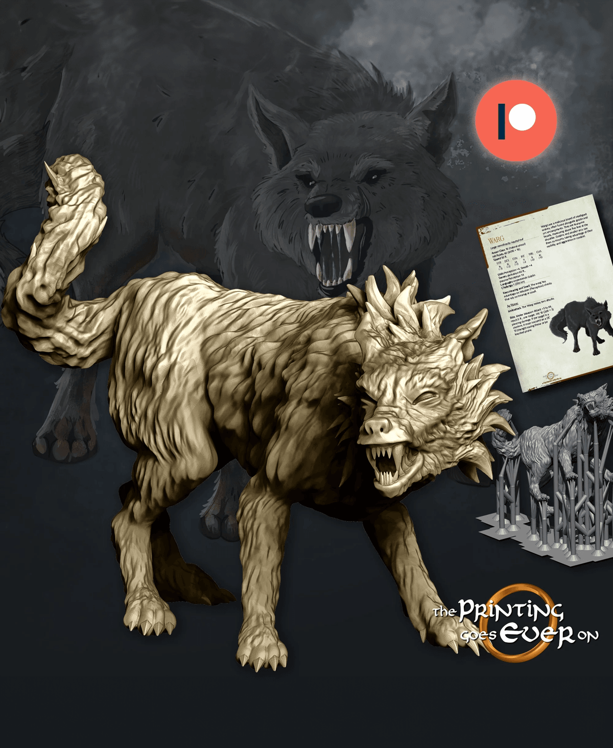 Morthan Warg Pack 3d model