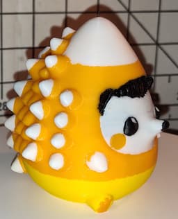 Halloween Freebie - Cute Hedgehog in Candy Corn Costume - AMS-Lite Print 3d model