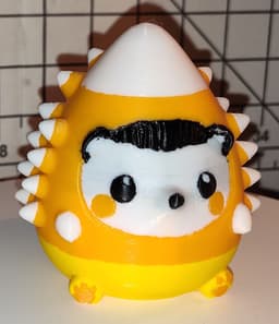Halloween Freebie - Cute Hedgehog in Candy Corn Costume - AMS-Lite Print 3d model