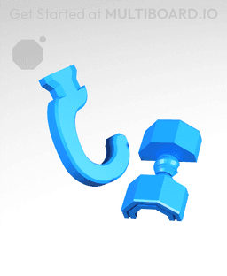 Small Thread Swivel Hook 3d model