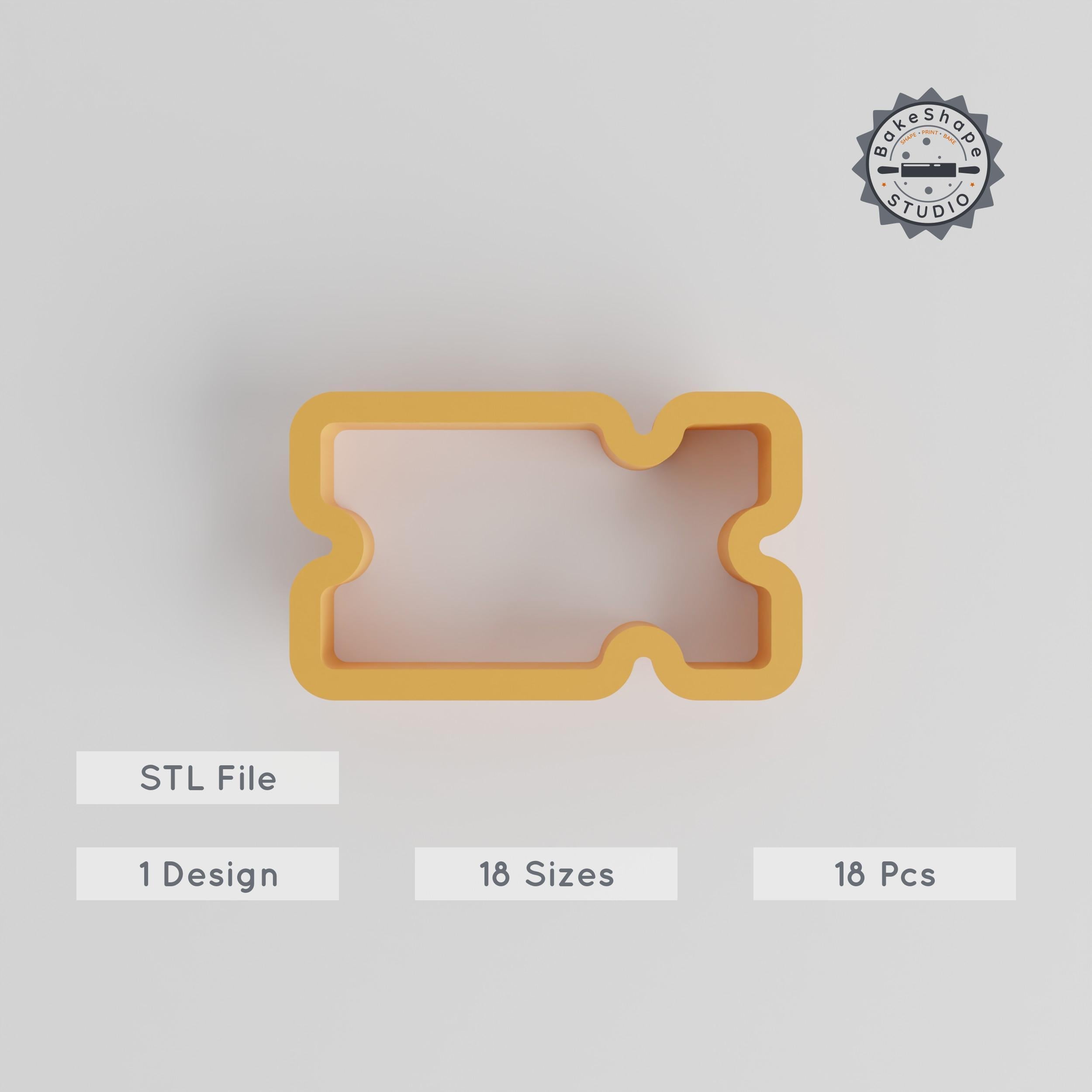 Gift Voucher Shape Cutter Set, 18 Sizes, Perfect for Cookies, Fondant & Clay PRODUCT_3627 3d model