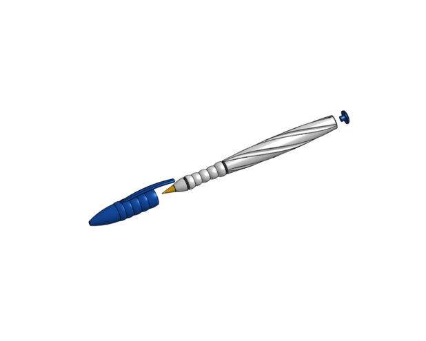 Pen Modification - Bic™ Crystal™ balloon style mod. 3d model