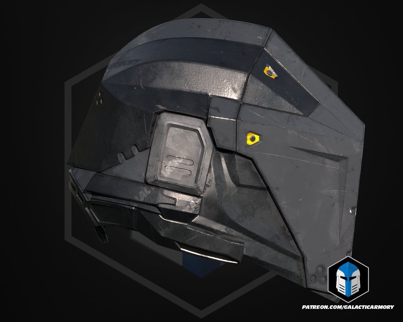 HD2 Null Cipher Helmet - 3D Print Files 3d model