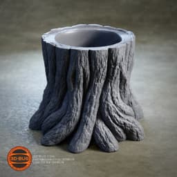 Tree Stump Pen Holder 3d model
