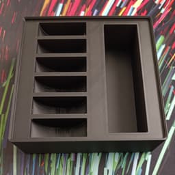 Gridfinity / D110 printer & 6 rolls organizer 3d model