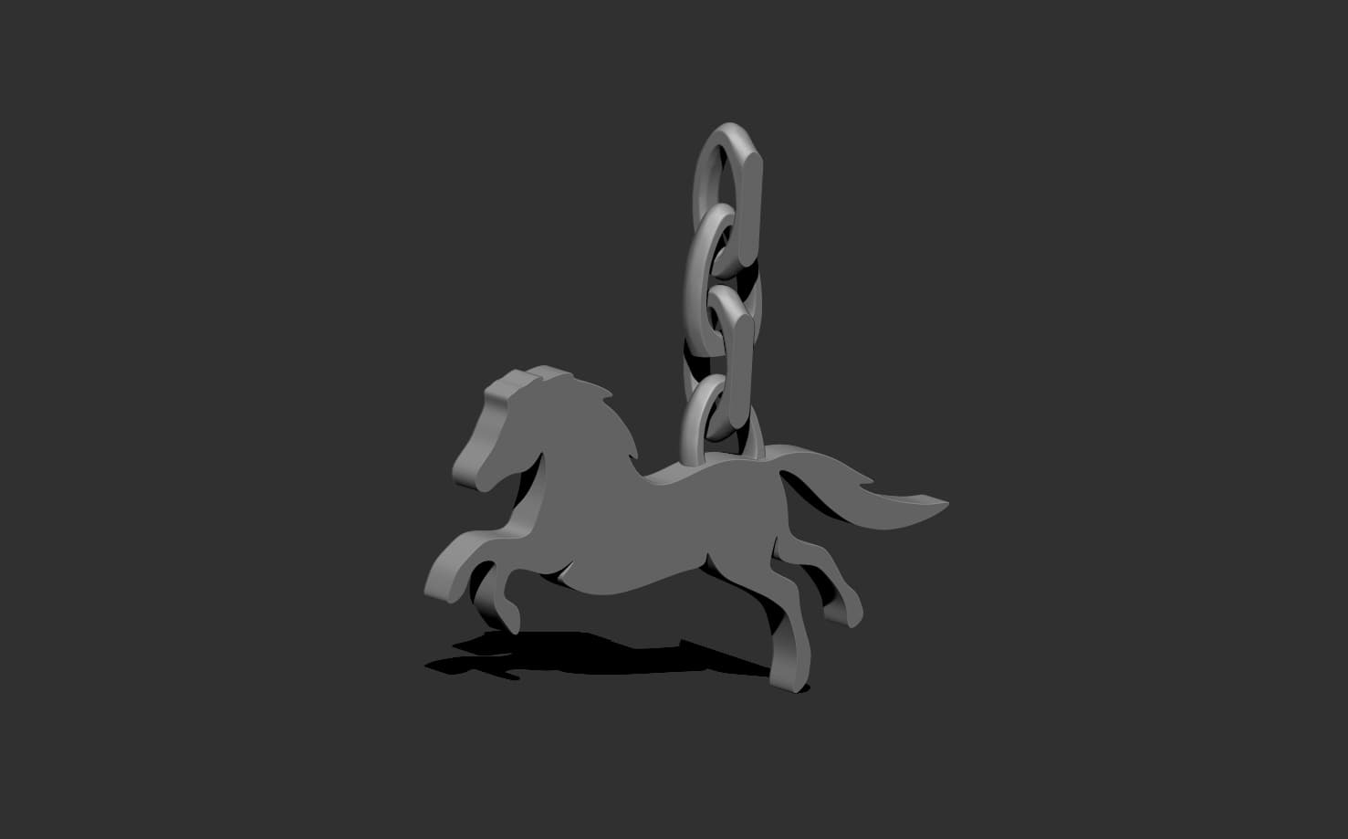 Horse Key Chain 3d model