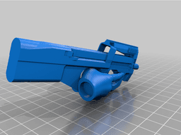 BJD Hand with magnet slot + P90 3d model