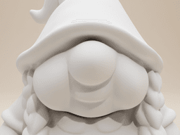 Chubby Elderly Lady Garden Gnome – Whimsical & Minimalist Figurine 3d model