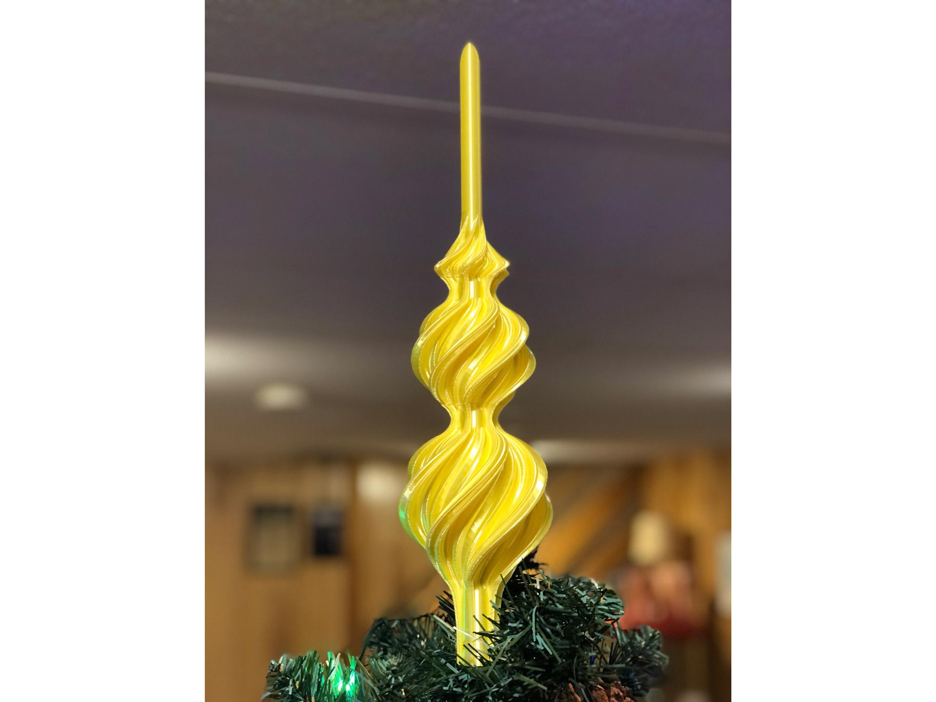 Large Spiral Christmas Tree Topper 3d model