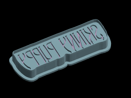 Skinny Puppy word logo cookie cutter 3d model