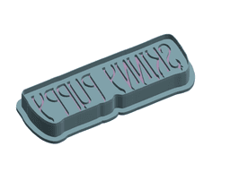 Skinny Puppy word logo cookie cutter 3d model